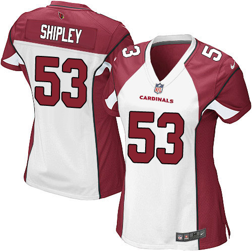 Women's Elite A.Q. Shipley Nike Jersey White Road - #53 NFL Arizona Cardinals